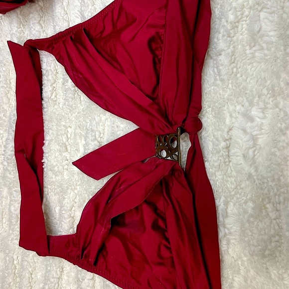 Becca by Becca virtue bikini maroon with bronze accents size small - Picture 11 of 12